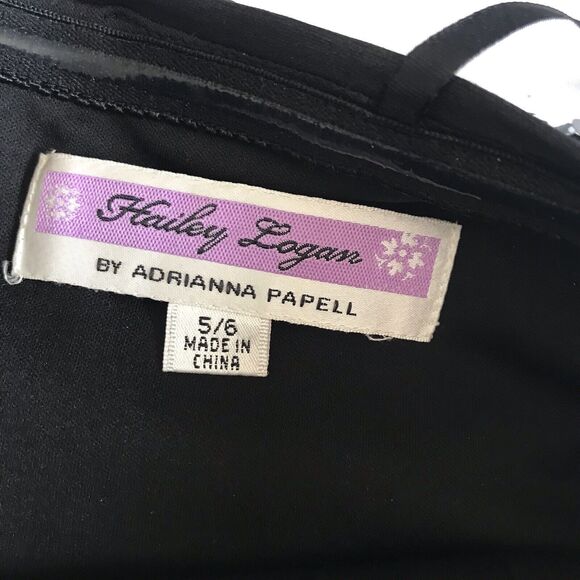 HAILEY by ADRIANNA PAPELL Black Tulle Shimmer Prom Party Dress 5/6 Whimsygoth - Picture 2 of 11